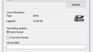 SD Card Formatter screenshot