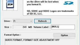 SD Card Formatter screenshot