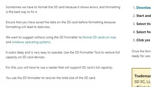 SD Formatter screenshot
