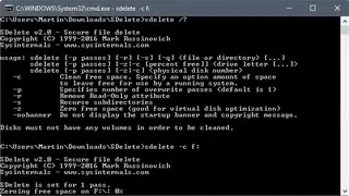 SDelete screenshot