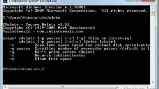 SDelete screenshot