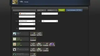 Search items between steam friends. screenshot