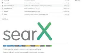 Searx screenshot