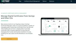 Sectigo SSL Certificates screenshot