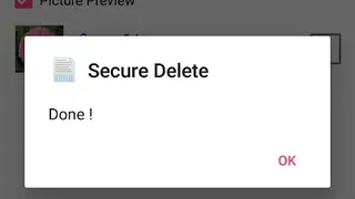 Secure delete screenshot