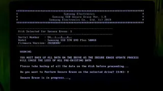Secure Erase screenshot