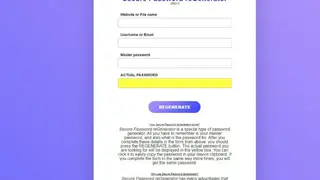 Secure Password reGenerator screenshot