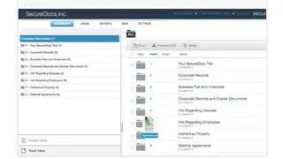 Securedocs Virtual Data Room screenshot