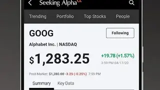 Seeking Alpha screenshot