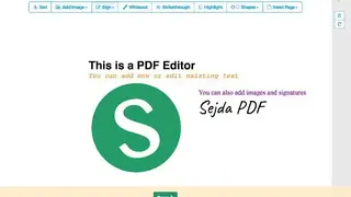 Sejda Online PDF Editor screenshot