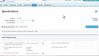 Selectica CPQ screenshot