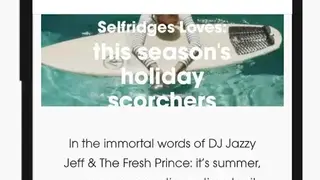 Selfridges screenshot