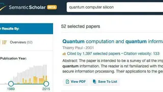Semantic Scholar screenshot