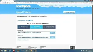 Sendspace screenshot