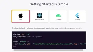 Sentry Mobile Application Monitoring screenshot