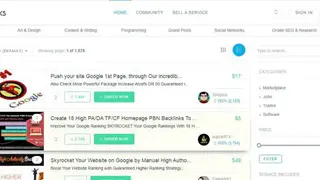 SEOClerks screenshot