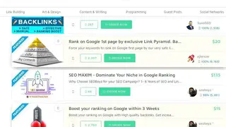 SEOClerks screenshot