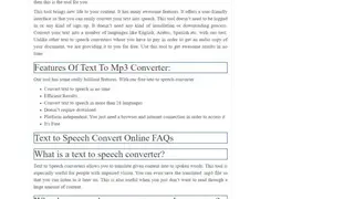 SEOMagnifier Text To Speech Converter screenshot