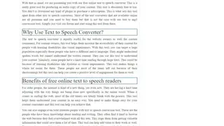 SEOMagnifier Text To Speech Converter screenshot