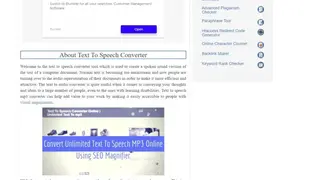 SEOMagnifier Text To Speech Converter screenshot