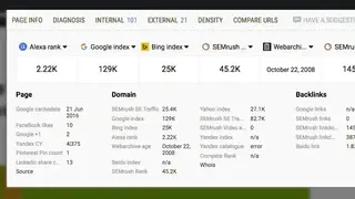 SEOquake screenshot