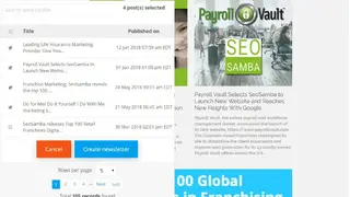 SeoSamba Marketing Operating System (MOS) screenshot
