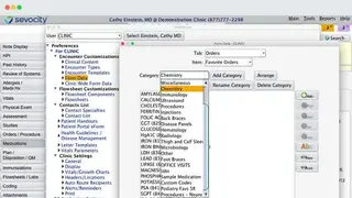 Sevocity EHR screenshot