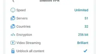 Shellfire VPN screenshot