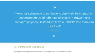 Shipcloud screenshot