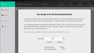 Siacoin (SC) screenshot