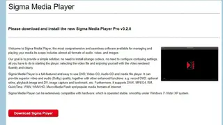 Sigma Media player screenshot