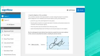 signNow Digital Signature Web Form screenshot
