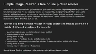 Simple Image Resizer screenshot