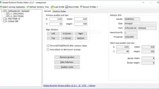 Simple Runtime Window Editor (SRWE) screenshot