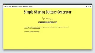 Simple Sharing Buttons Generator screenshot