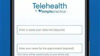 SimplePractice Telehealth screenshot