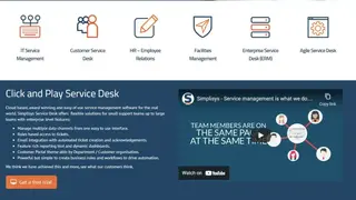Simplisys Service Desk screenshot