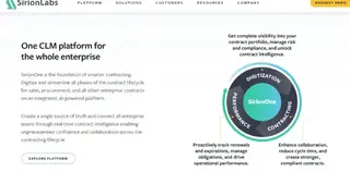 SirionLabs Contract Lifecycle Management screenshot