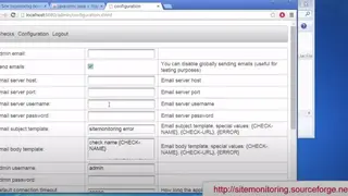 Site monitoring screenshot