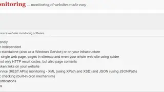 Site monitoring screenshot