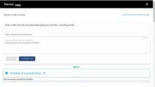SiteCozy broken link checker screenshot