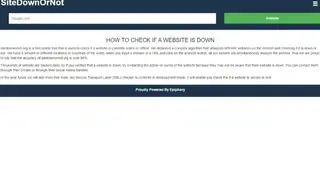 SiteDownOrNot screenshot