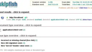 Skipfish screenshot