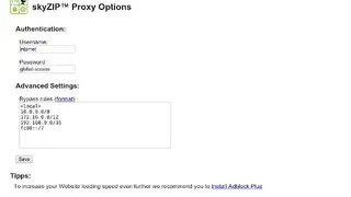 skyZIP Proxy screenshot