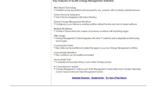 SLAM Change Management Control screenshot