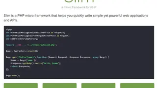 Slim Framework screenshot