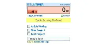 SlimTimer screenshot