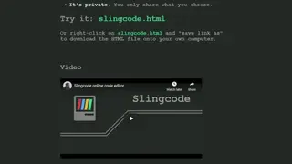 Slingcode screenshot