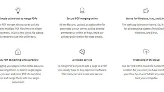 SmallPDF Merge PDF screenshot