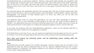 Smart2DCutting screenshot